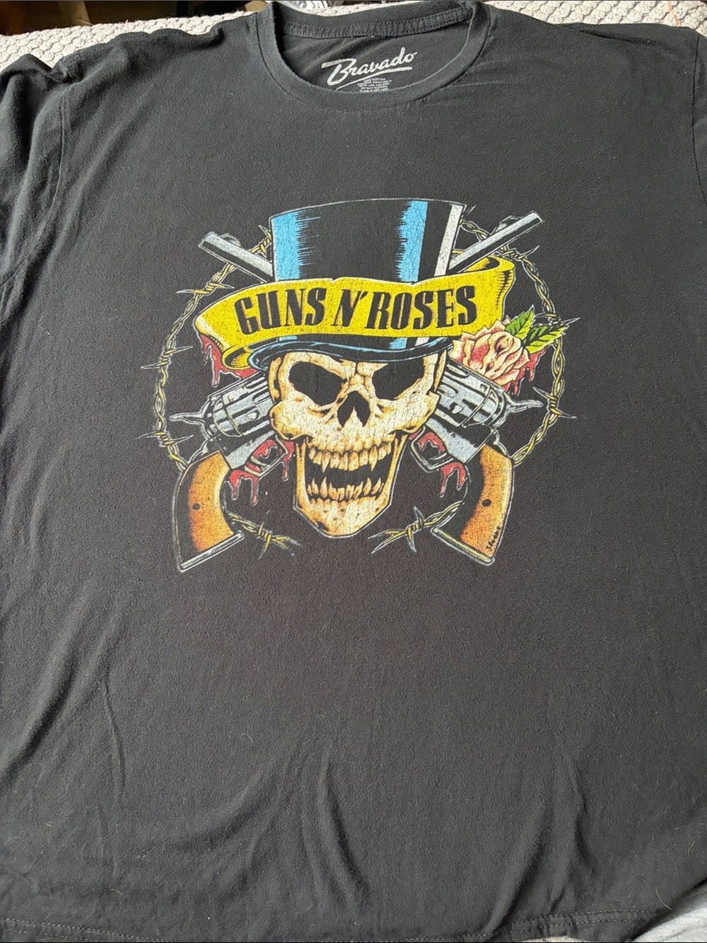 Bravado Black Guns N' Roses Graphic Tee with Yellow Banner